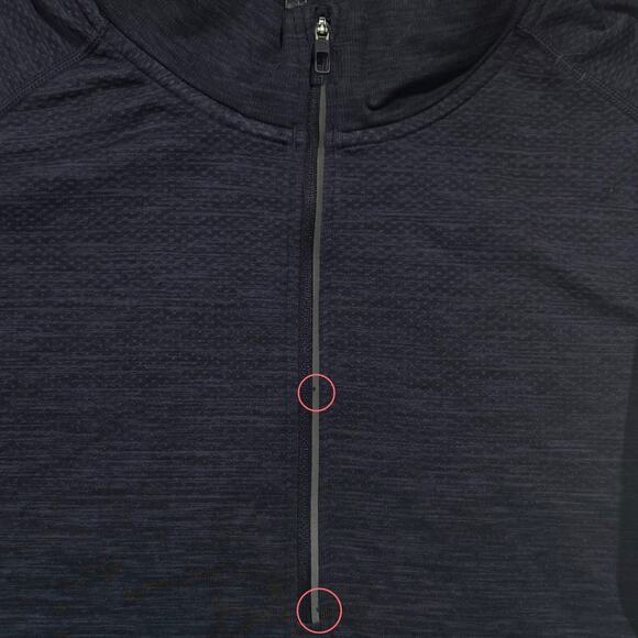 Lululemon Mens Shirt 1/2 Zip Pullover Long Sleeve Athleisure Minimalist Blue XXL - Picture 5 of 7